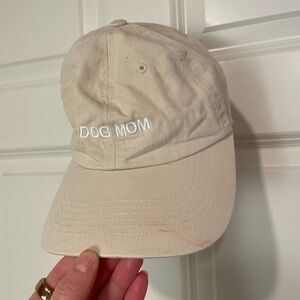 Beige 'Dog Mom' Baseball Cap